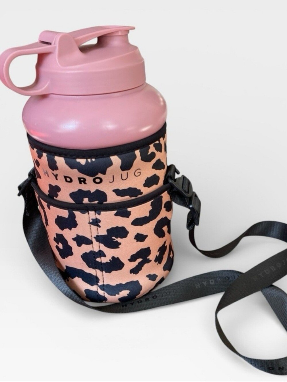 HydroJug Rose Water Bottle with Leopard Print Sleeve - Picture 2 of 2
